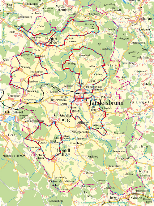 Jandelsbrunn, Wanderwege